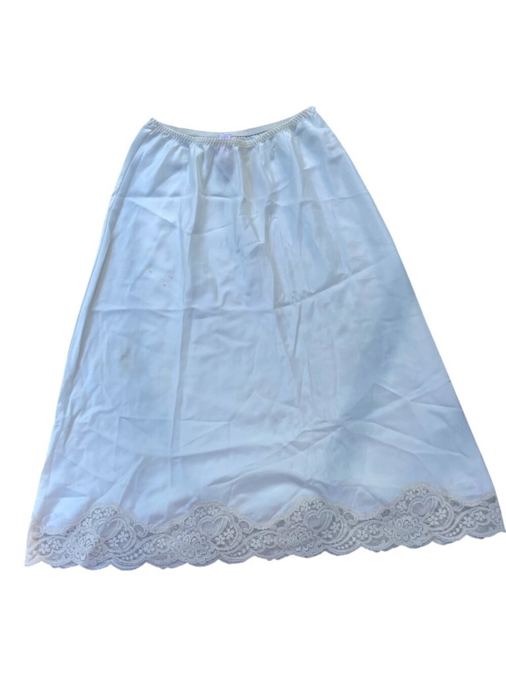 Vintage Lady Lynne Half Slip W/Lace Hem Nylon Blend Made In USA Size Small 21q